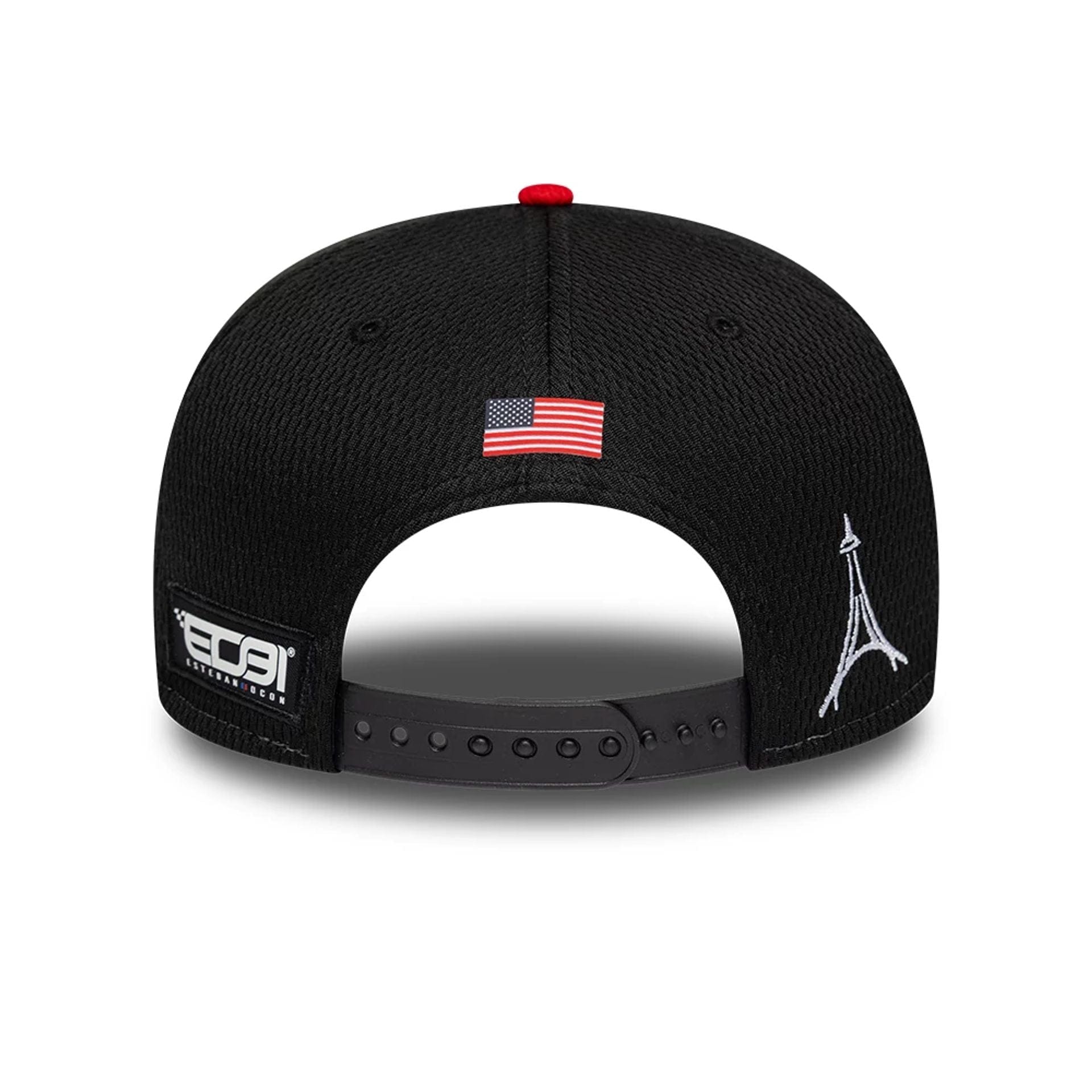 Pictured is this Esteban Ocon TGR Haas F1 9SEVENTY Stretch Snap cap in black. 2