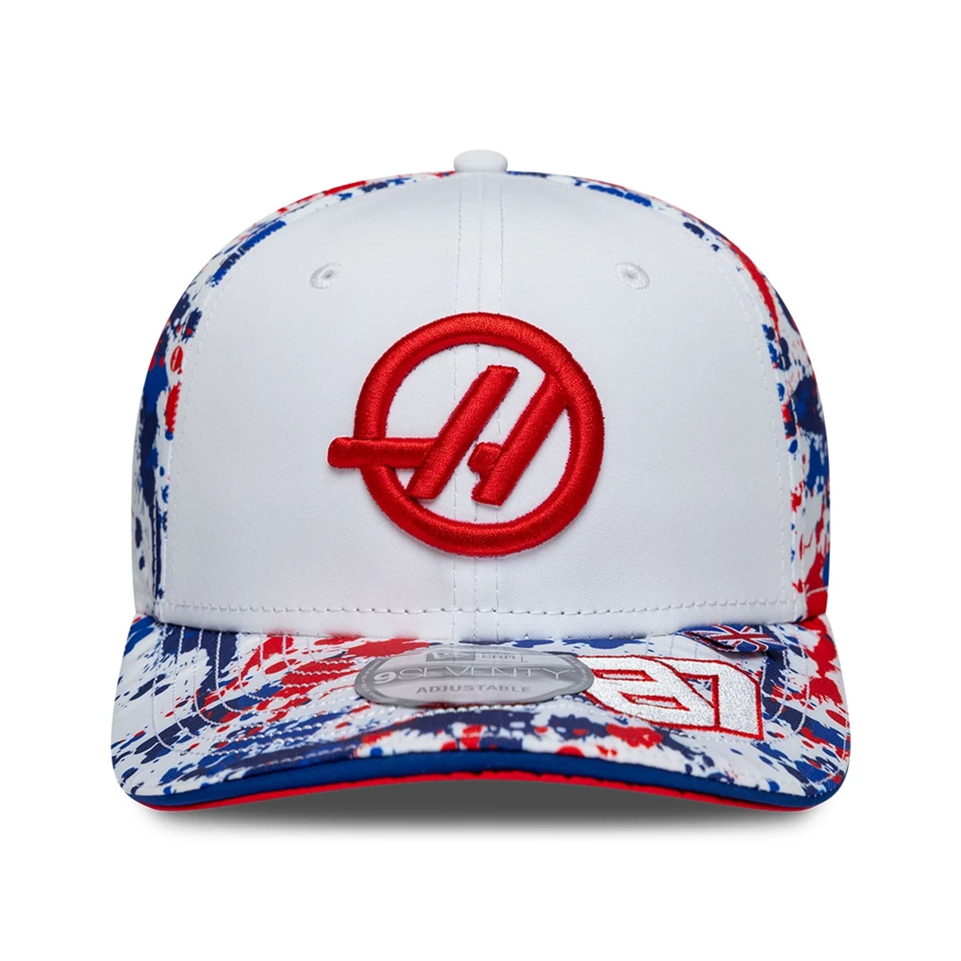 Pictured is this Oliver Bearman Silverstone Race Special TGR Haas F1 9SEVENTY Stretch Snap cap in white. 3