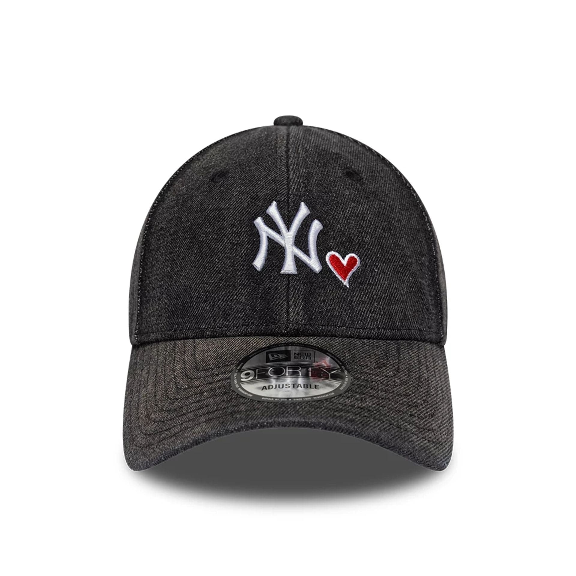 Pictured is this MLB Washed Denim New York Yankees 9FORTY cap in black. 2