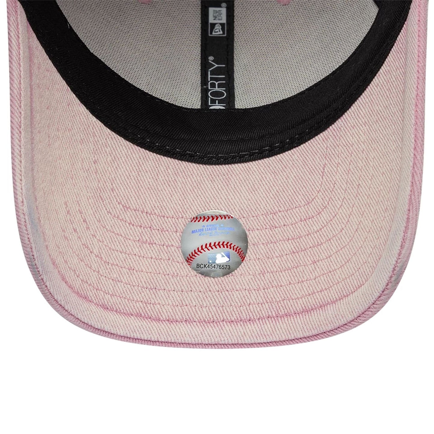 Pictured is this MLB Washed Denim LA Dodgers 9FORTY cap in pastel pink. 7