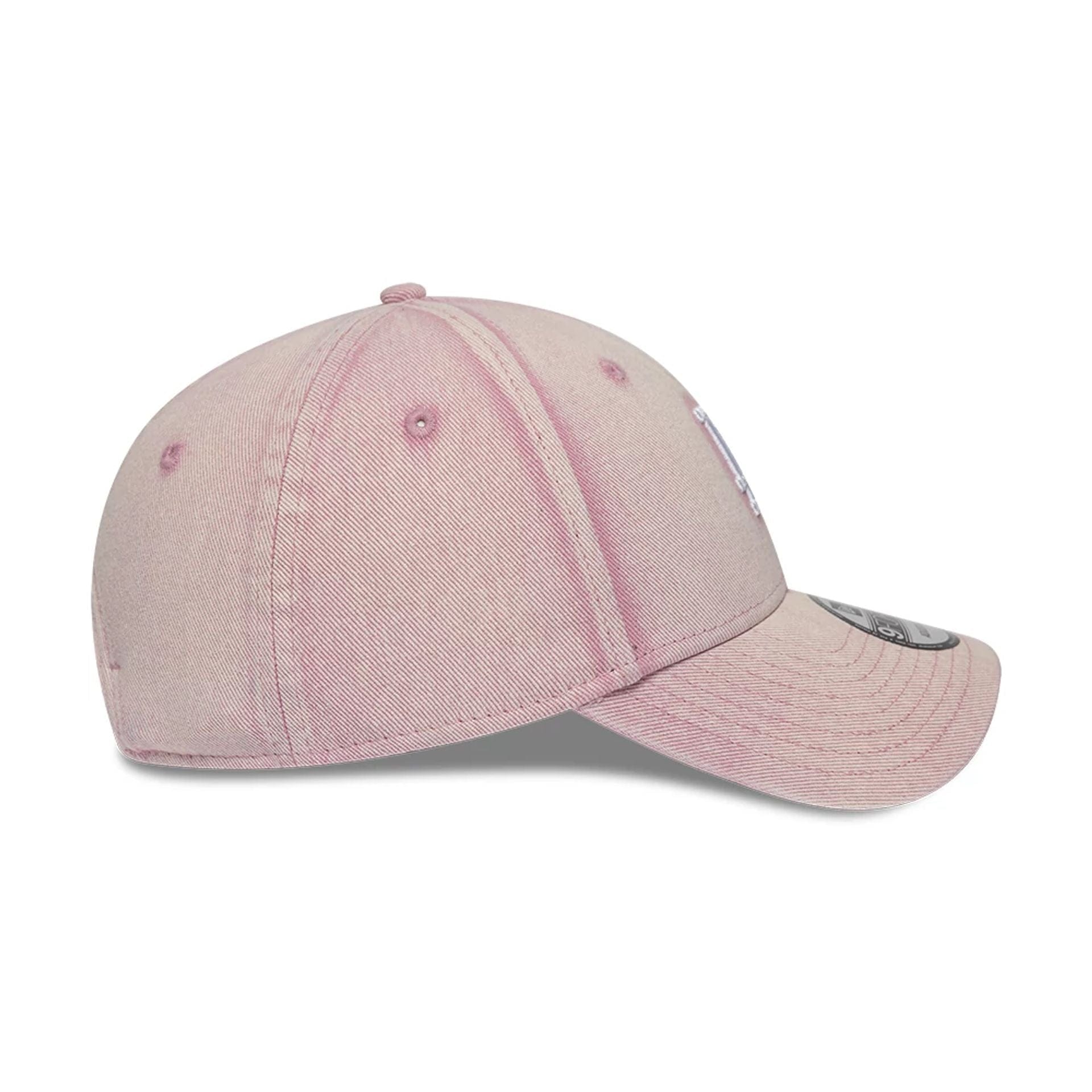Pictured is this MLB Washed Denim LA Dodgers 9FORTY cap in pastel pink. 5