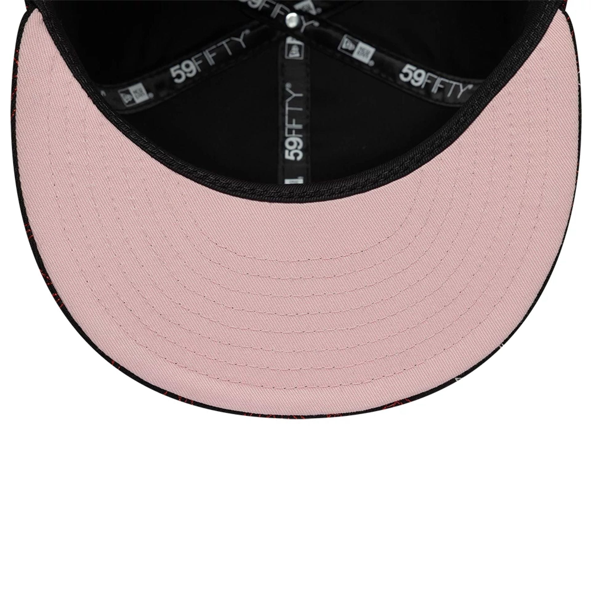 Pictured is this New Era All Over Hearts 59FIFTY Fitted cap in black. 2