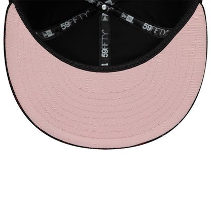 Pictured is this New Era All Over Hearts 59FIFTY Fitted cap in black. 2