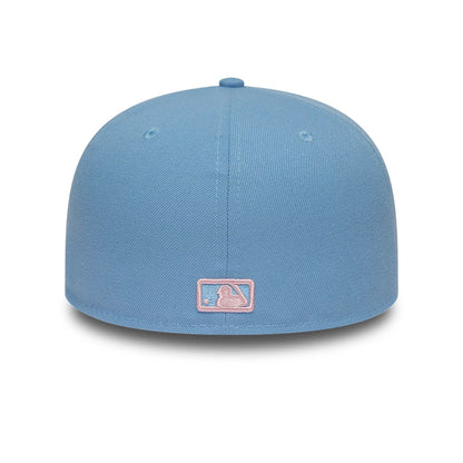 Pictured is this MLB Cherub New York Yankees 59FIFTY Fitted cap in pastel blue. 5