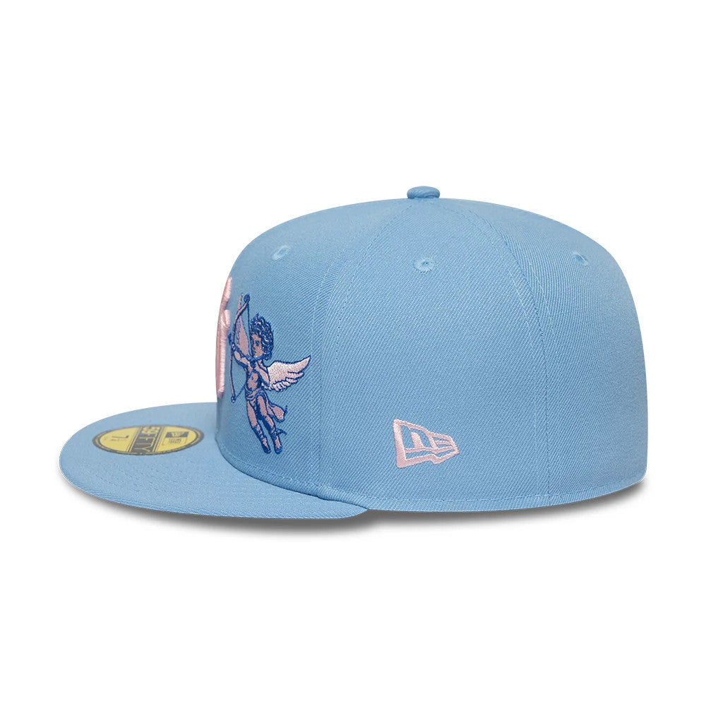 Pictured is this MLB Cherub New York Yankees 59FIFTY Fitted cap in pastel blue. 6