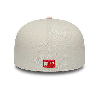 Pictured is this MLB Cherub LA Dodgers 59FIFTY Fitted cap in light beige. 6