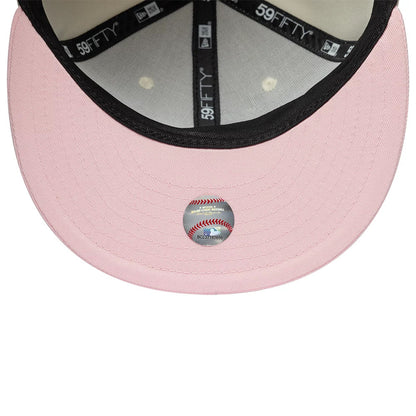 Pictured is this MLB Cherub LA Dodgers 59FIFTY Fitted cap in cream & pink. 7