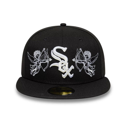 Pictured is this MLB Cherub Chicago White Sox 59FIFTY Fitted cap in black. 2