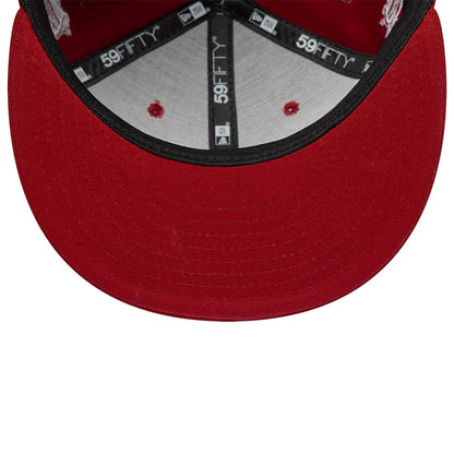 Pictured is this New Era Cherub 59FIFTY Fitted cap in dark red. 7