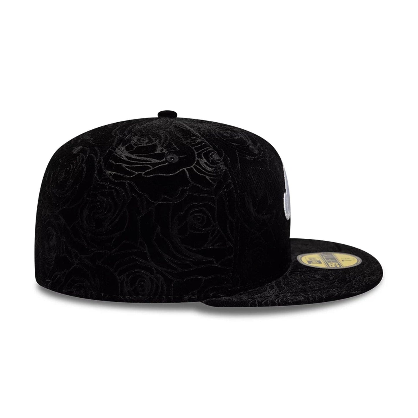 Pictured is this New Era Floral Velour 59FIFTY Fitted cap in black. 5