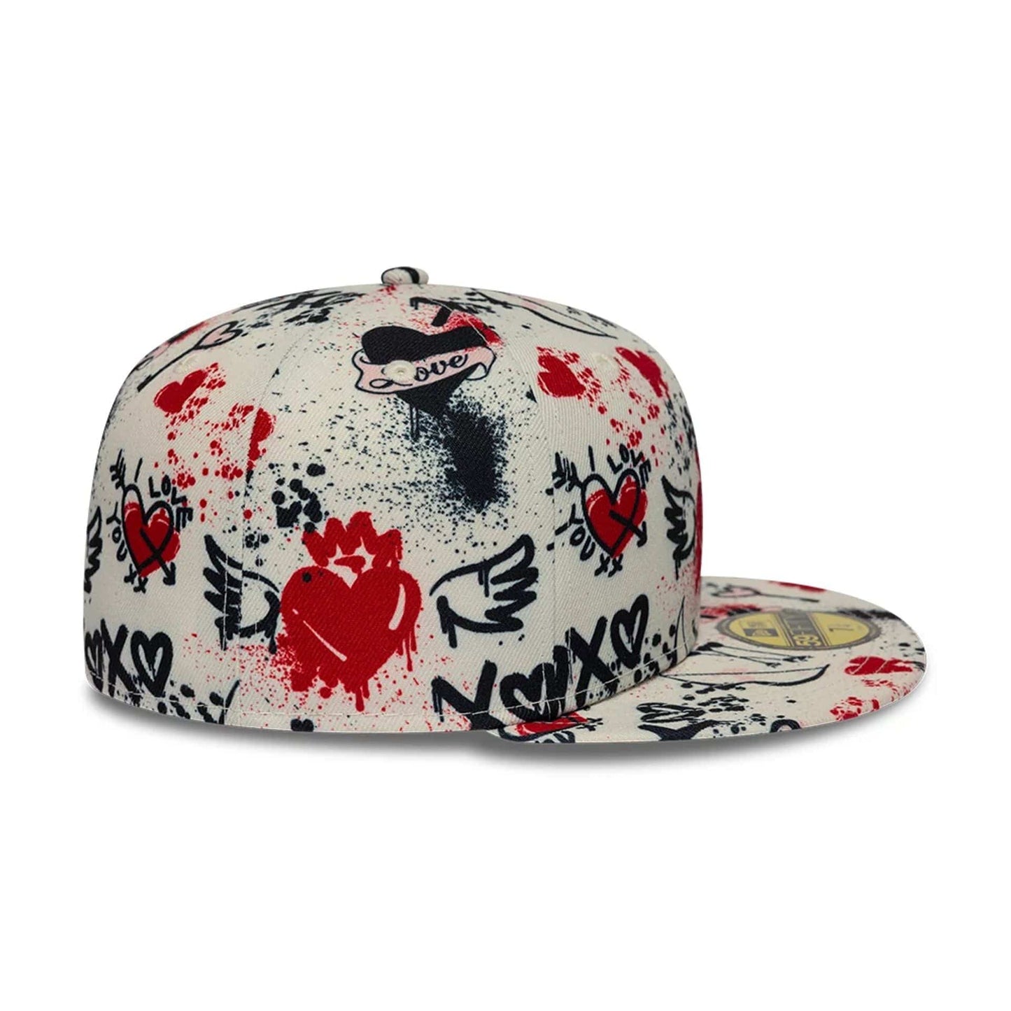 Pictured is this New Era Valentines 59FIFTY Fitted cap in light beige. 7