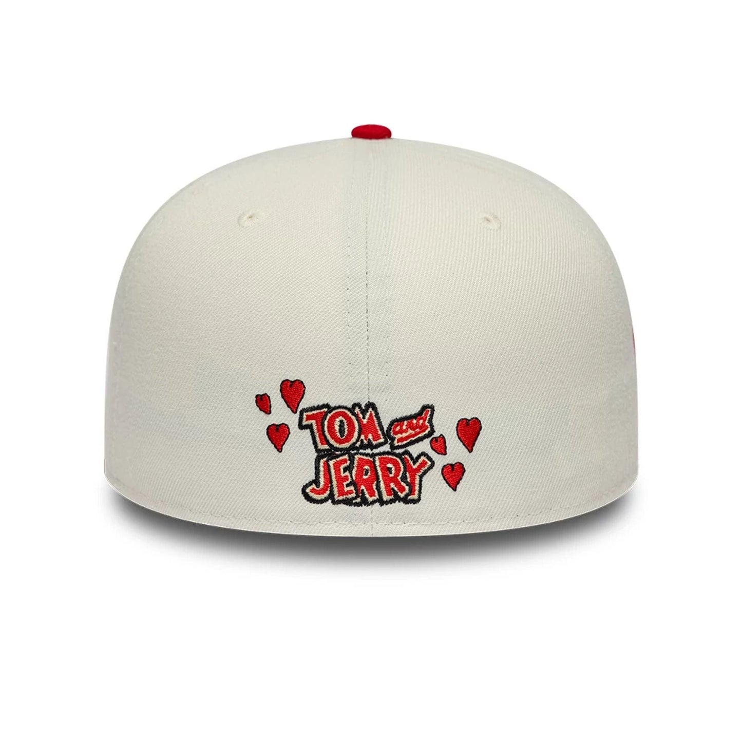 Pictured is this Tom & Jerry Heart 59FIFTY Fitted cap in Cream. 5