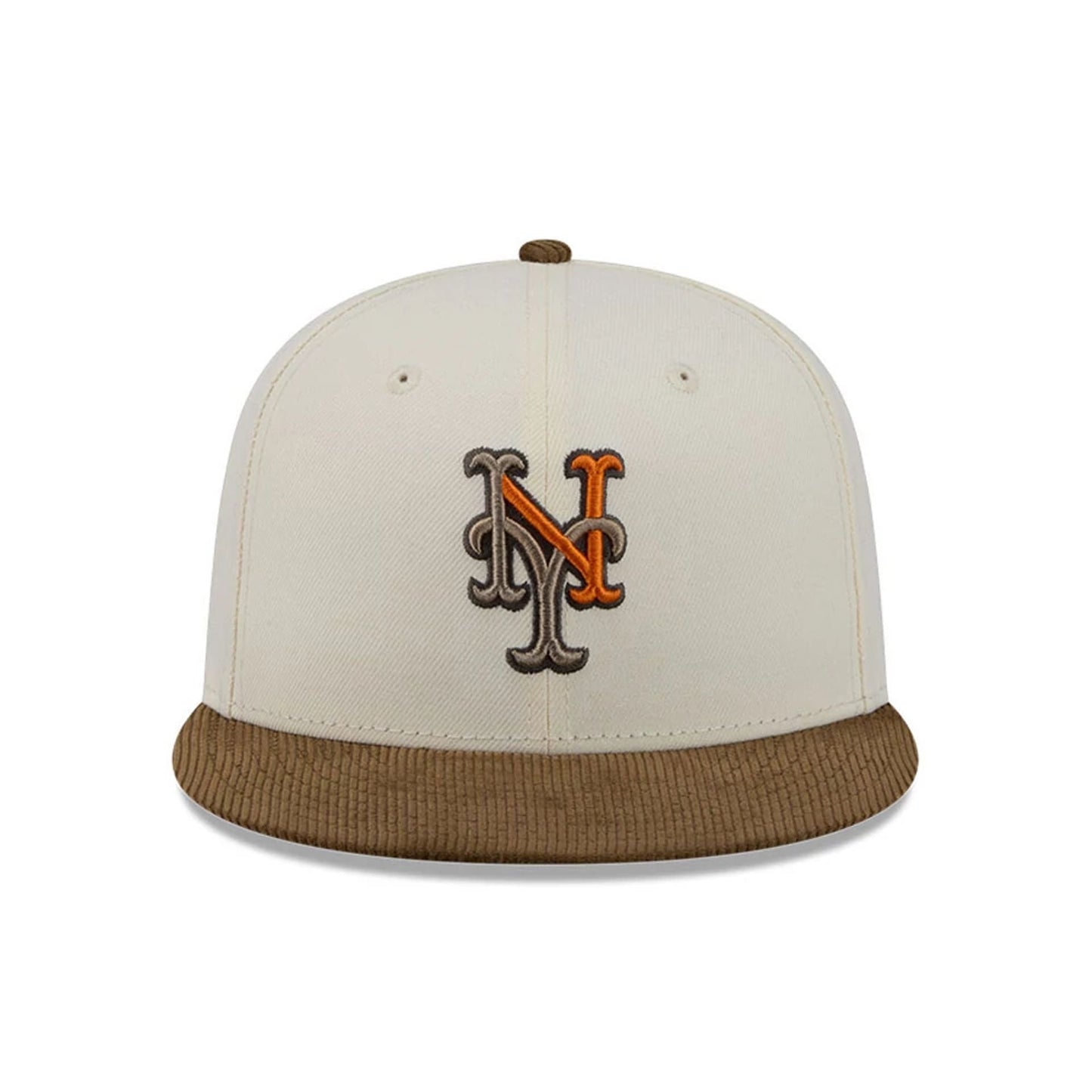 Pictured is this MLB Cord Visor New York Mets 59FIFTY Fitted cap in white. 3
