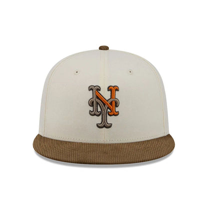 Pictured is this MLB Cord Visor New York Mets 59FIFTY Fitted cap in white. 3