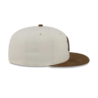 Pictured is this MLB Cord Visor New York Yankees 59FIFTY Fitted cap in white. 6