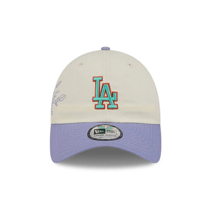 Pictured is this MLB Lavender Flowers LA Dodgers Casual Classic cap in white. 3