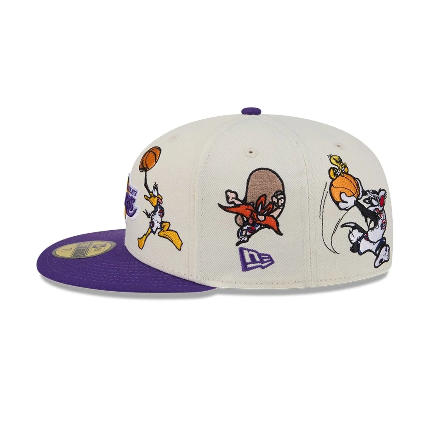 Pictured is this Space Jam Tune Squad LA Lakers 59FIFTY Fitted cap in White. 6
