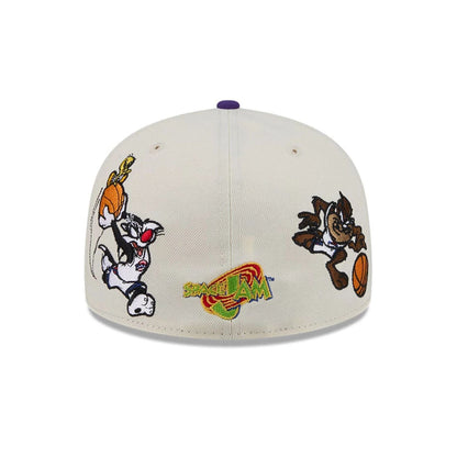 Pictured is this Space Jam Tune Squad LA Lakers 59FIFTY Fitted cap in White. 5
