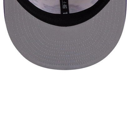 Pictured is this Space Jam Tune Squad LA Lakers 59FIFTY Fitted cap in White. 2