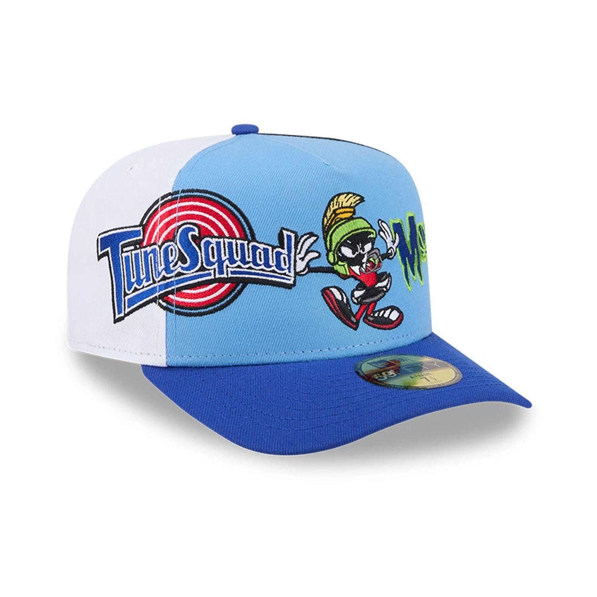 Pictured is this Space Jam Referee 59FIFTY A-Frame Fitted cap in blue. 4