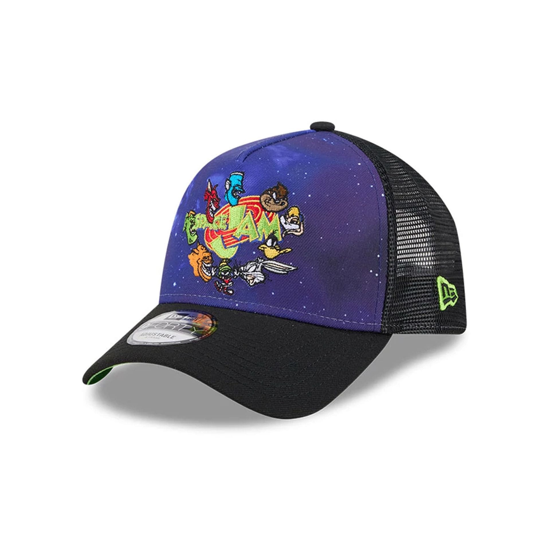 Pictured is this Space Jam Rivalry 9FORTY A-Frame Trucker cap in black. 4