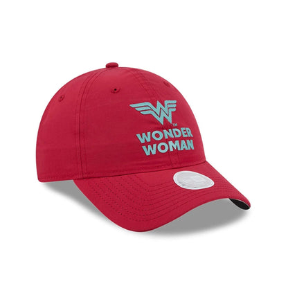 Pictured is this Womens DC Wonder Woman Open Back cap in dark red. 5