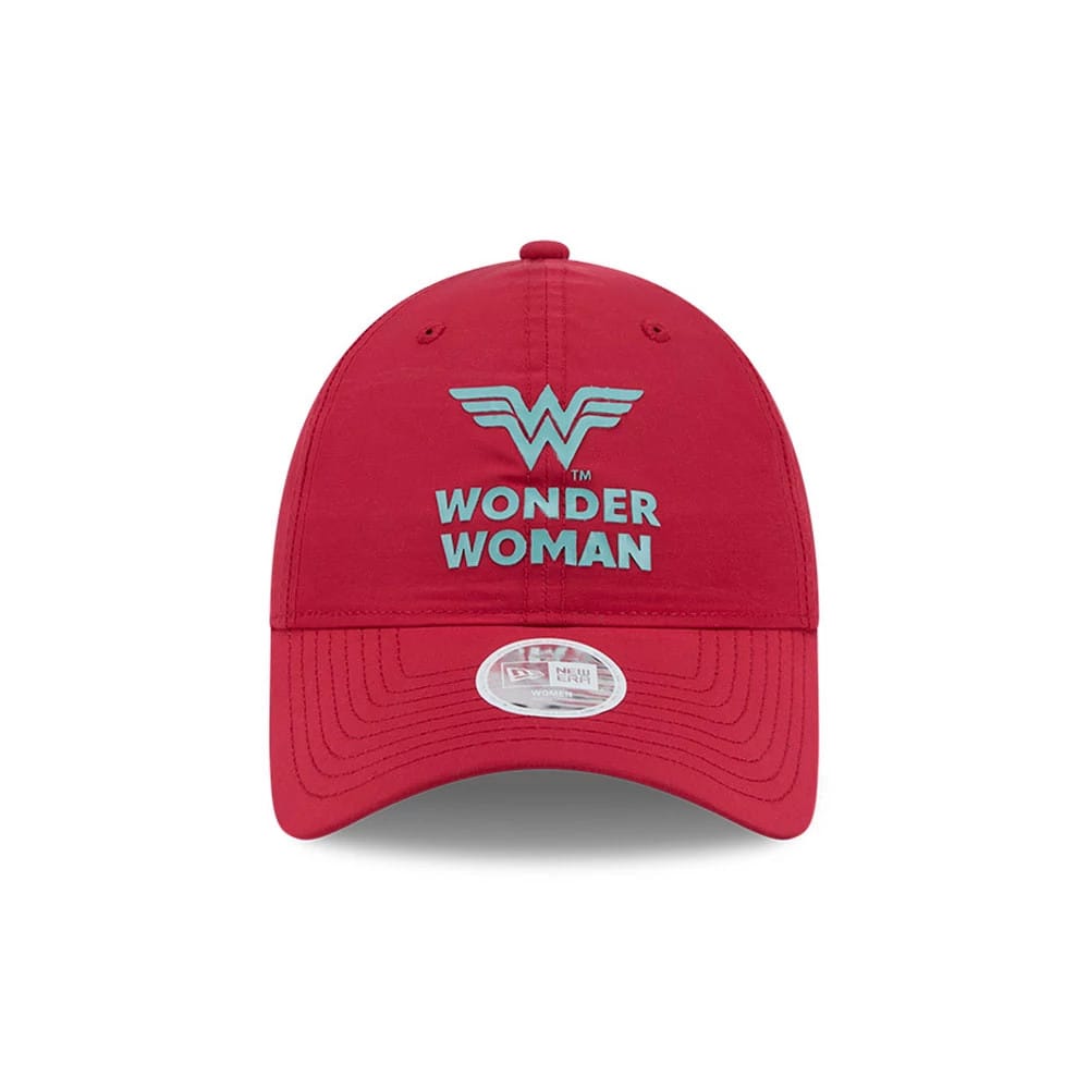 Pictured is this Womens DC Wonder Woman Open Back cap in dark red. 4