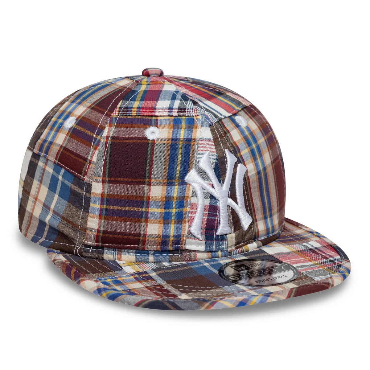 Pictured is this MLB Madras Plaid New York Yankees 9TWENTY cap in Multi. 3