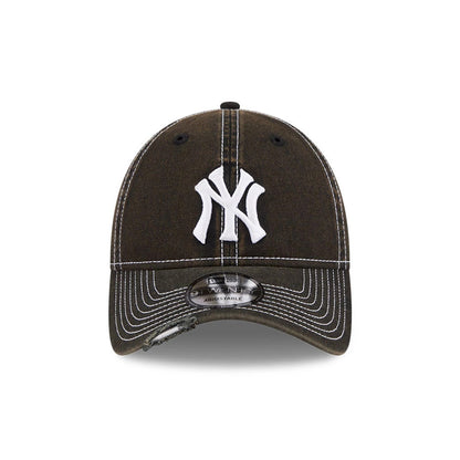 Pictured is this MLB Stencil Distressed New York Yankees 9TWENTY cap in black. 2