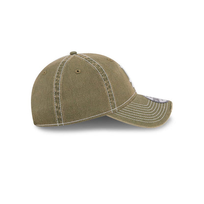 Pictured is this MLB Stencil Distressed LA Dodgers 9TWENTY cap in green. 6