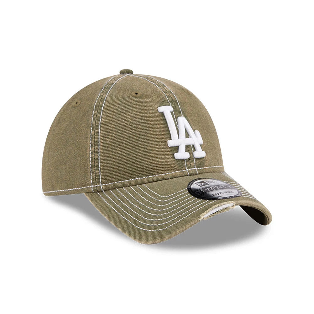Pictured is this MLB Stencil Distressed LA Dodgers 9TWENTY cap in green. 3
