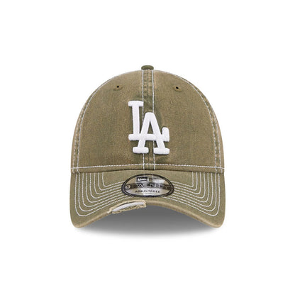 Pictured is this MLB Stencil Distressed LA Dodgers 9TWENTY cap in green. 2