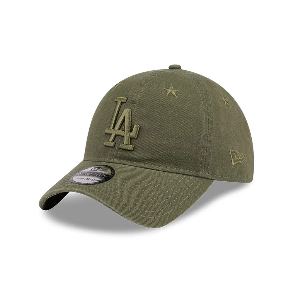 Pictured is this MLB Starry Eyelet LA Dodgers 9TWENTY cap in green. 1