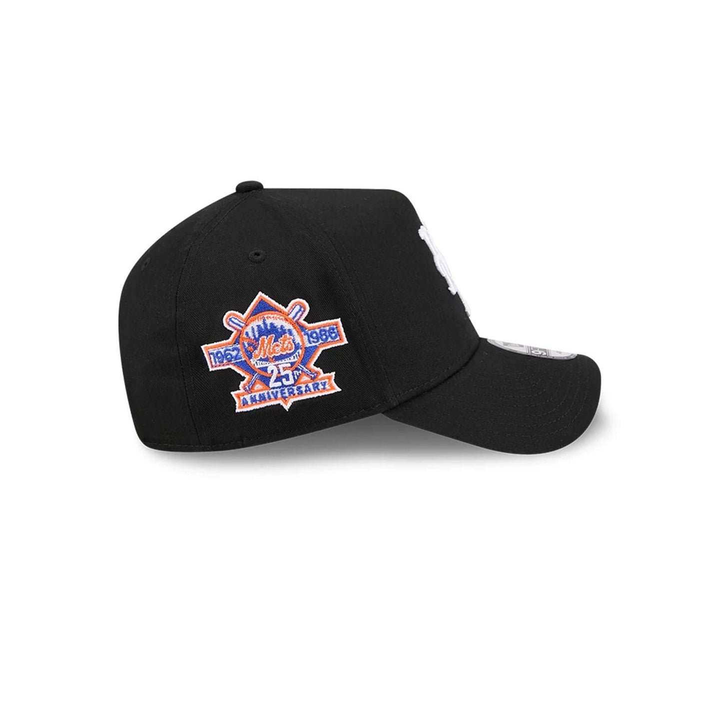 Pictured is this MLB Cooperstown Anniversary New York Mets 9FORTY A-Frame cap in black. 5