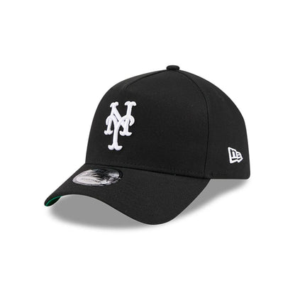 Pictured is this MLB Cooperstown Anniversary New York Mets 9FORTY A-Frame cap in black. 4