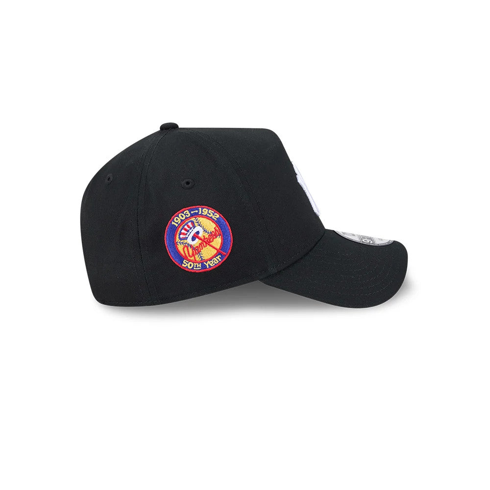 Pictured is this MLB Cooperstown Anniversary New York Yankees 9FORTY A-Frame cap in black. 5
