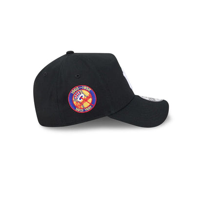 Pictured is this MLB Cooperstown Anniversary New York Yankees 9FORTY A-Frame cap in black. 5