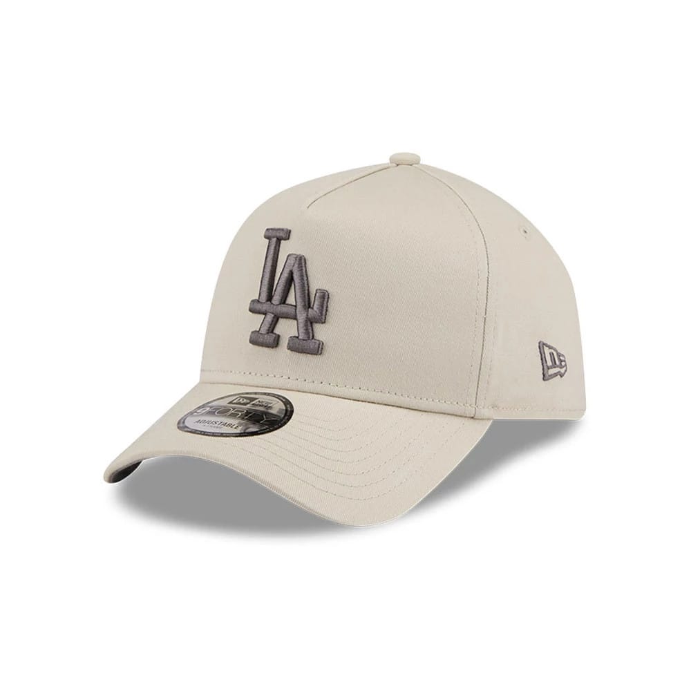 Pictured is this MLB Concrete LA Dodgers 9FORTY A-Frame cap in Stone. 1