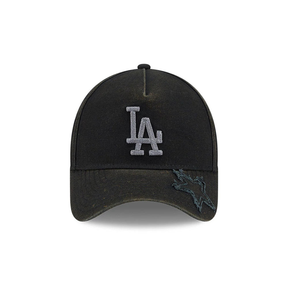 Pictured is this MLB Star Visor LA Dodgers 9FORTY A-Frame cap in black. 2