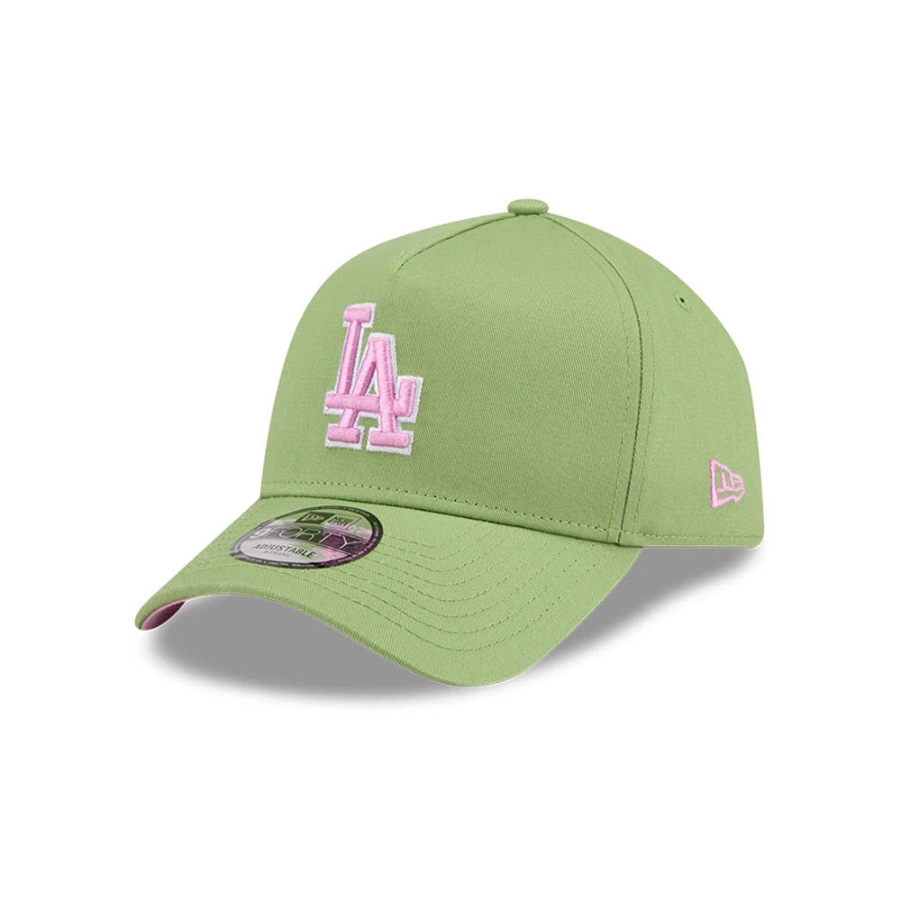 Pictured is this MLB Strawberry Matcha LA Dodgers 9FORTY A-Frame cap in green. 4