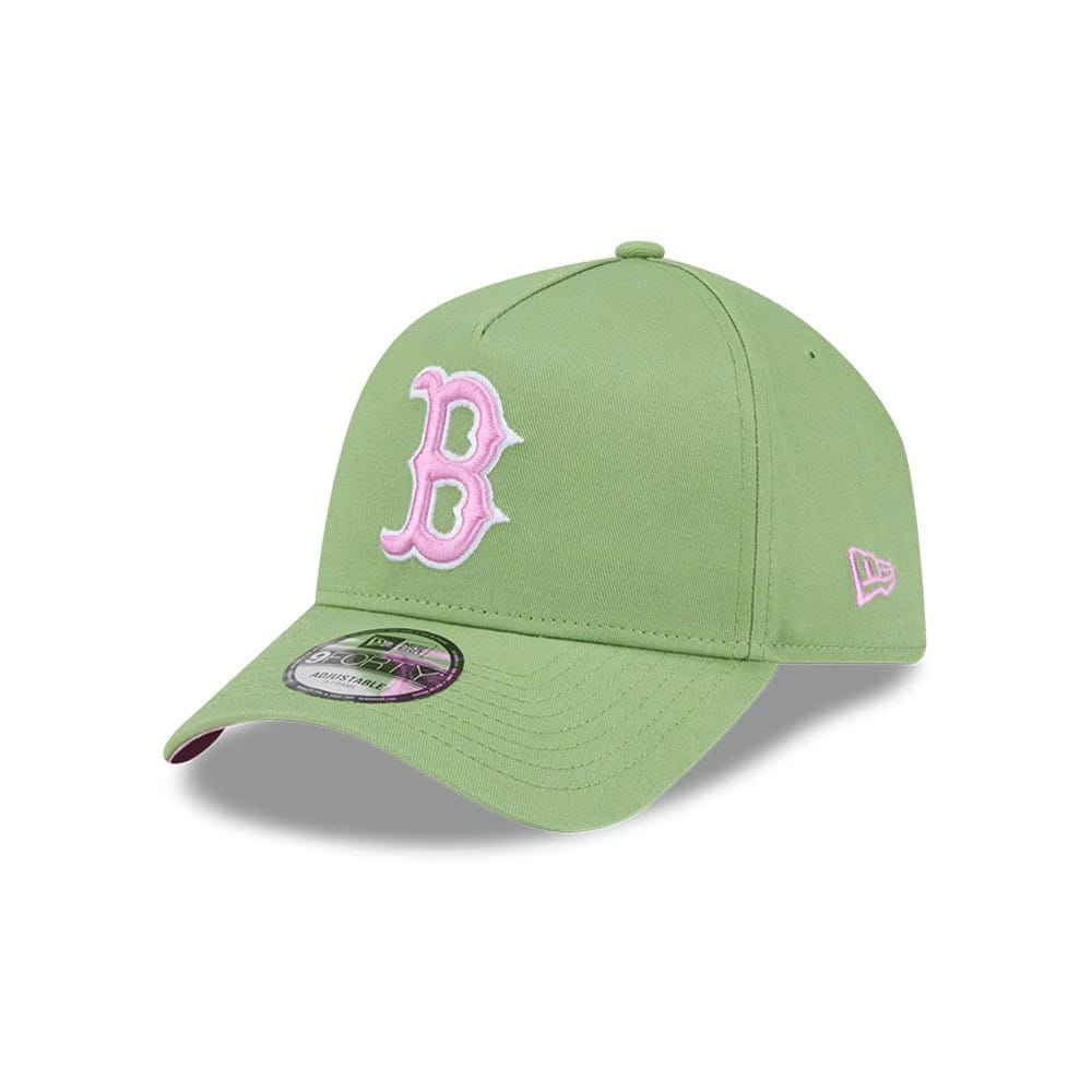 Pictured is this MLB Strawberry Matcha Boston Red Sox 9FORTY A-Frame cap in green. 6