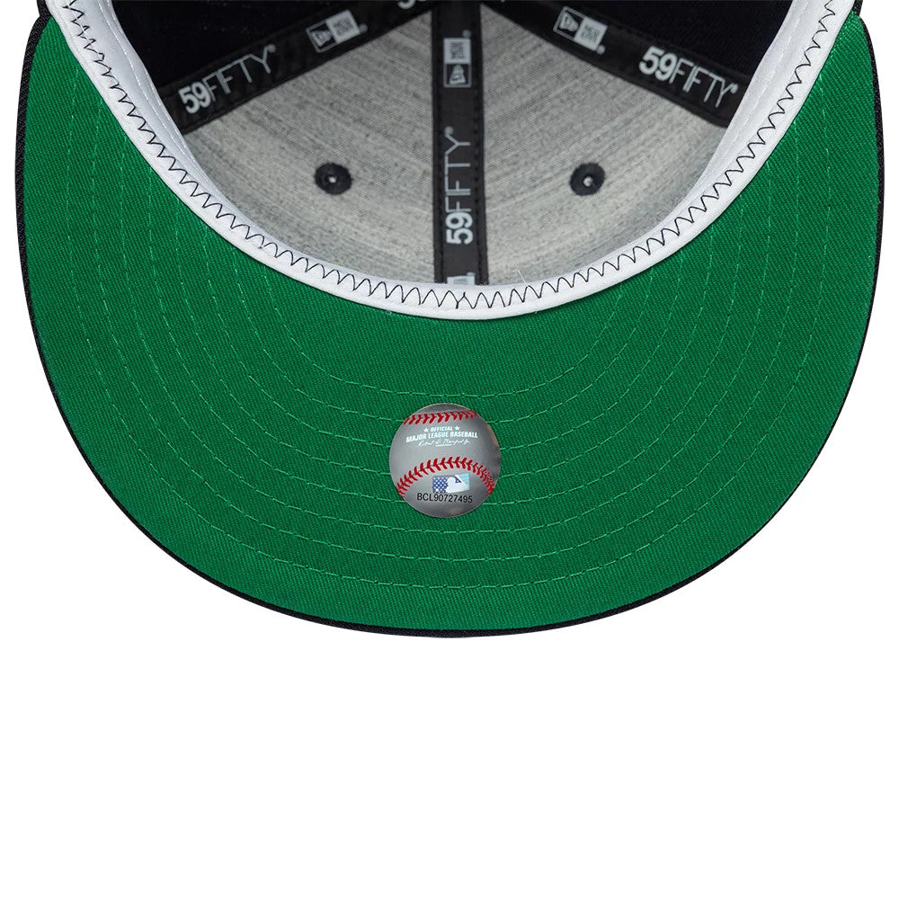 Pictured is this MLB Cooperstown New York Highlanders 59FIFTY Fitted cap in navy. 2