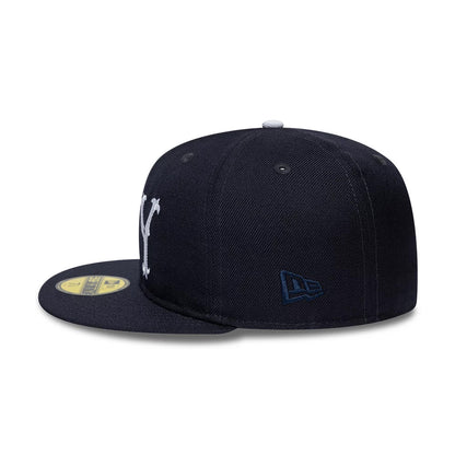 Pictured is this MLB Cooperstown New York Highlanders 59FIFTY Fitted cap in navy. 6