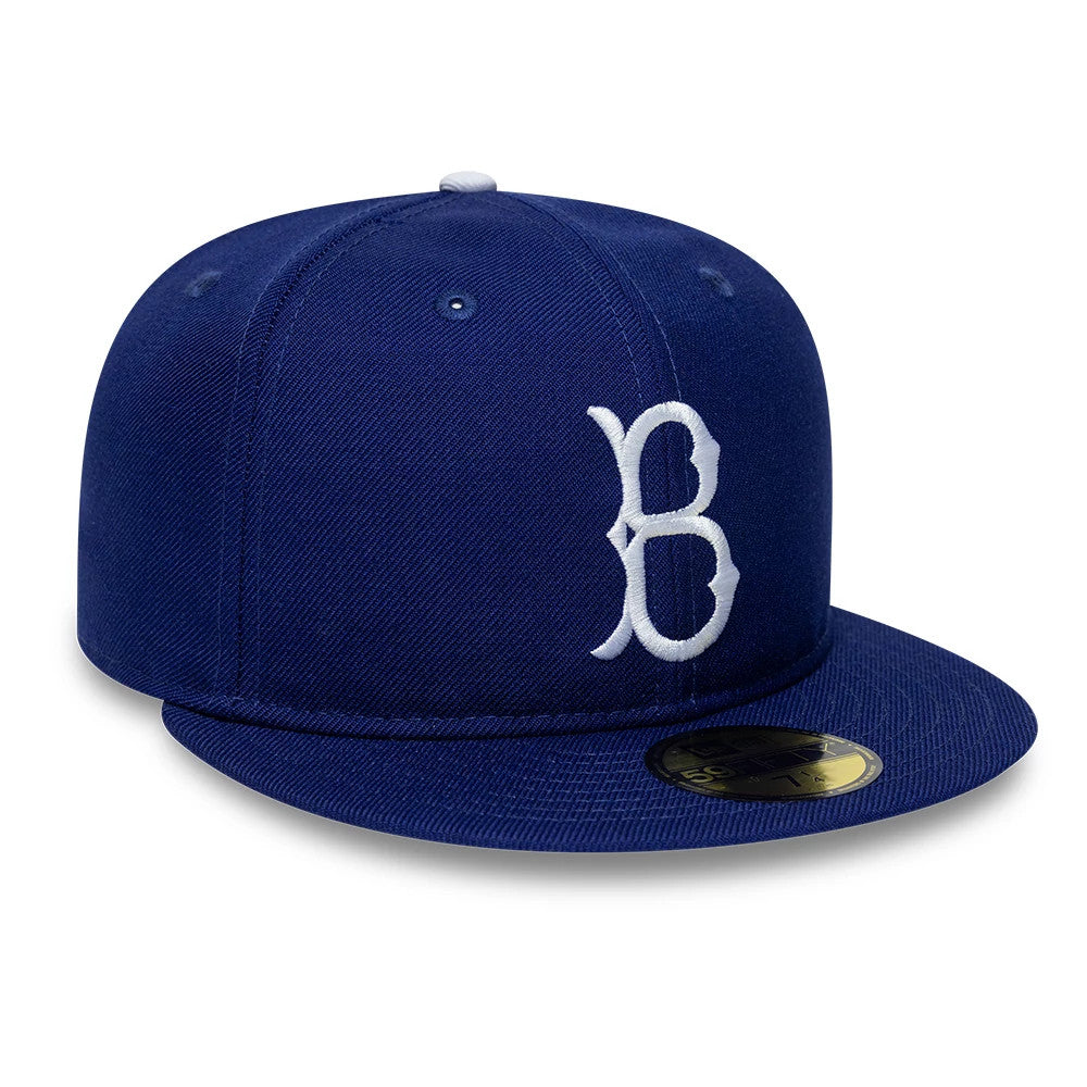 Pictured is this MLB Cooperstown Brooklyn Dodgers 59FIFTY Fitted cap in dark blue. 4