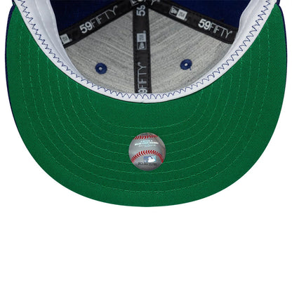 Pictured is this MLB Cooperstown Brooklyn Dodgers 59FIFTY Fitted cap in dark blue. 2