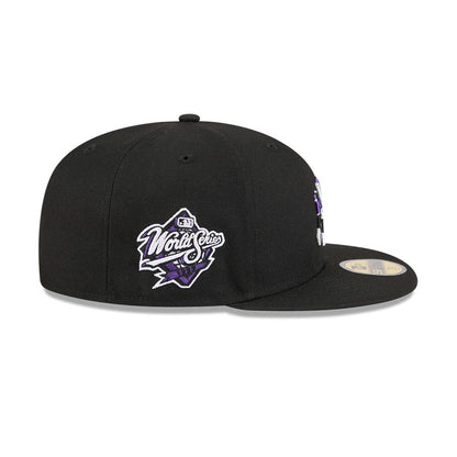 Pictured is this MLB Camo Infill New York Yankees 59FIFTY Fitted cap in black. 5