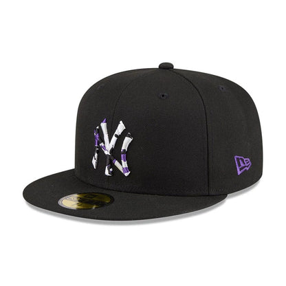 Pictured is this MLB Camo Infill New York Yankees 59FIFTY Fitted cap in black. 8