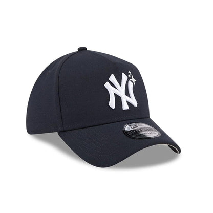 Pictured is this MLB Glow Stars New York Yankees 39THIRTY A-Frame Stretch Fit cap in navy. 4