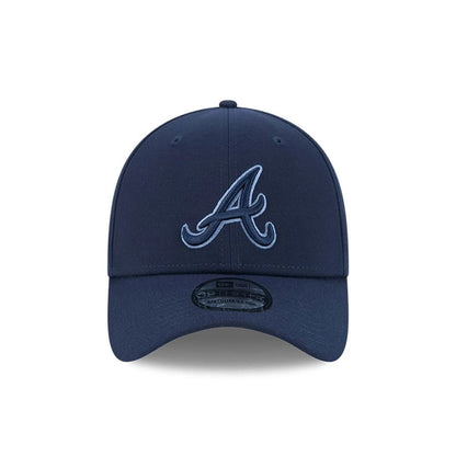 Pictured is this MLB Faded Oceanside Atlanta Braves 39THIRTY Stretch Fit cap in dark blue. 3