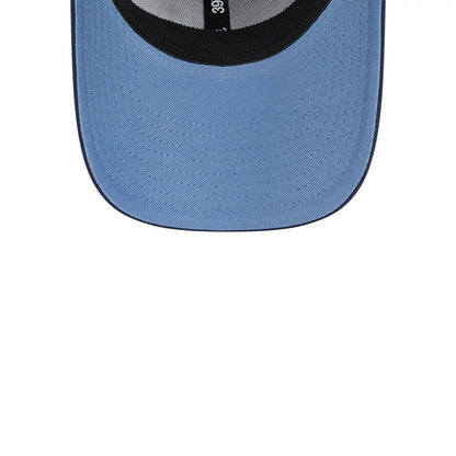 Pictured is this MLB Faded Oceanside Atlanta Braves 39THIRTY Stretch Fit cap in dark blue. 2